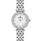 Daniel Klein Women’s Crystal-Embellished Silver-Tone Bracelet Watch