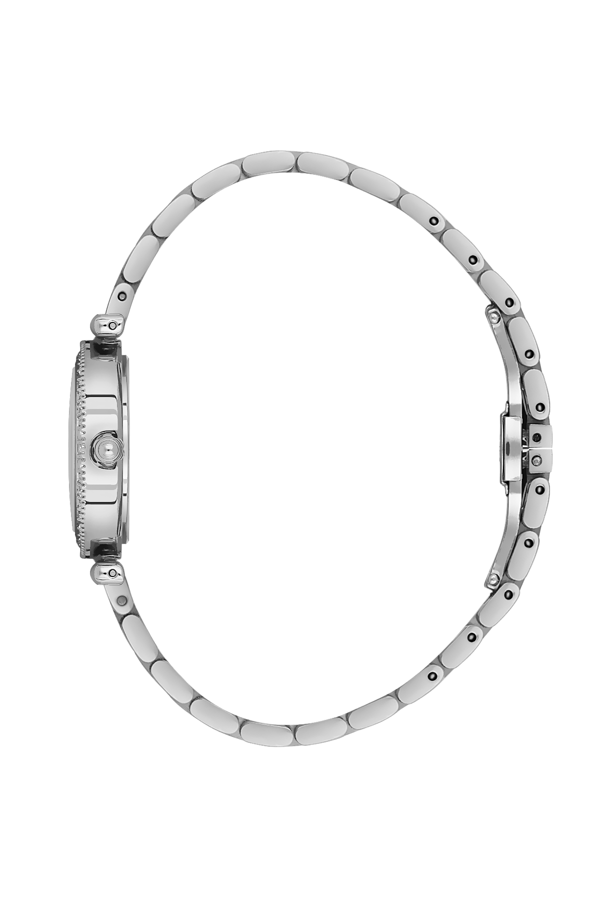 Daniel Klein Women’s Crystal-Embellished Silver-Tone Bracelet Watch