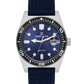 Daniel Klein Men’s Diver-Inspired Blue Dial Watch with Blue Silicone Strap