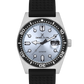 Daniel Klein Men’s Diver-Inspired Silver Dial Watch with Black Silicone Strap