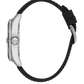 Daniel Klein Men’s Diver-Inspired Silver Dial Watch with Black Silicone Strap