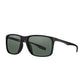 Daniel Klein Men's Matte Black Square Sunglasses – Green Lenses