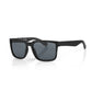Daniel Klein Black Square Sunglasses - Smoke Grey Lenses - Black Accent