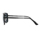 Daniel Klein Black Metal Square Aviator Sunglasses