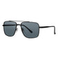 Daniel Klein Black Metal Square Aviator Sunglasses