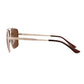Daniel Klein Gold Metal Square Aviator Sunglasses