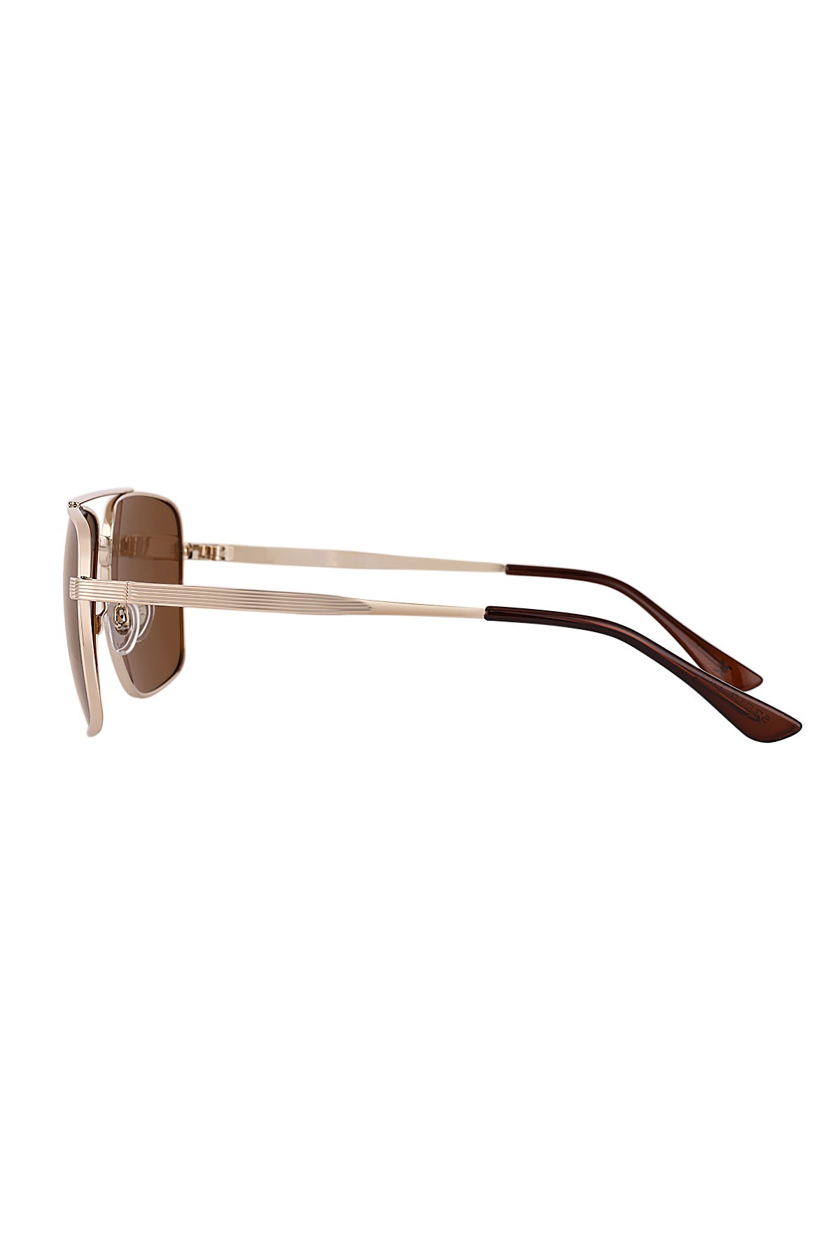 Daniel Klein Gold Metal Square Aviator Sunglasses