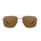 Daniel Klein Gold Metal Square Aviator Sunglasses