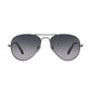 Daniel Klein Gunmetal Aviator Sunglasses