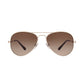 Daniel Klein Gold Aviator Sunglasses with Brown Gradient Lenses