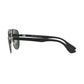 Daniel Klein Black Aviator Sunglasses with Green Lenses
