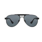 Daniel Klein Matte Black Aviator Sunglasses