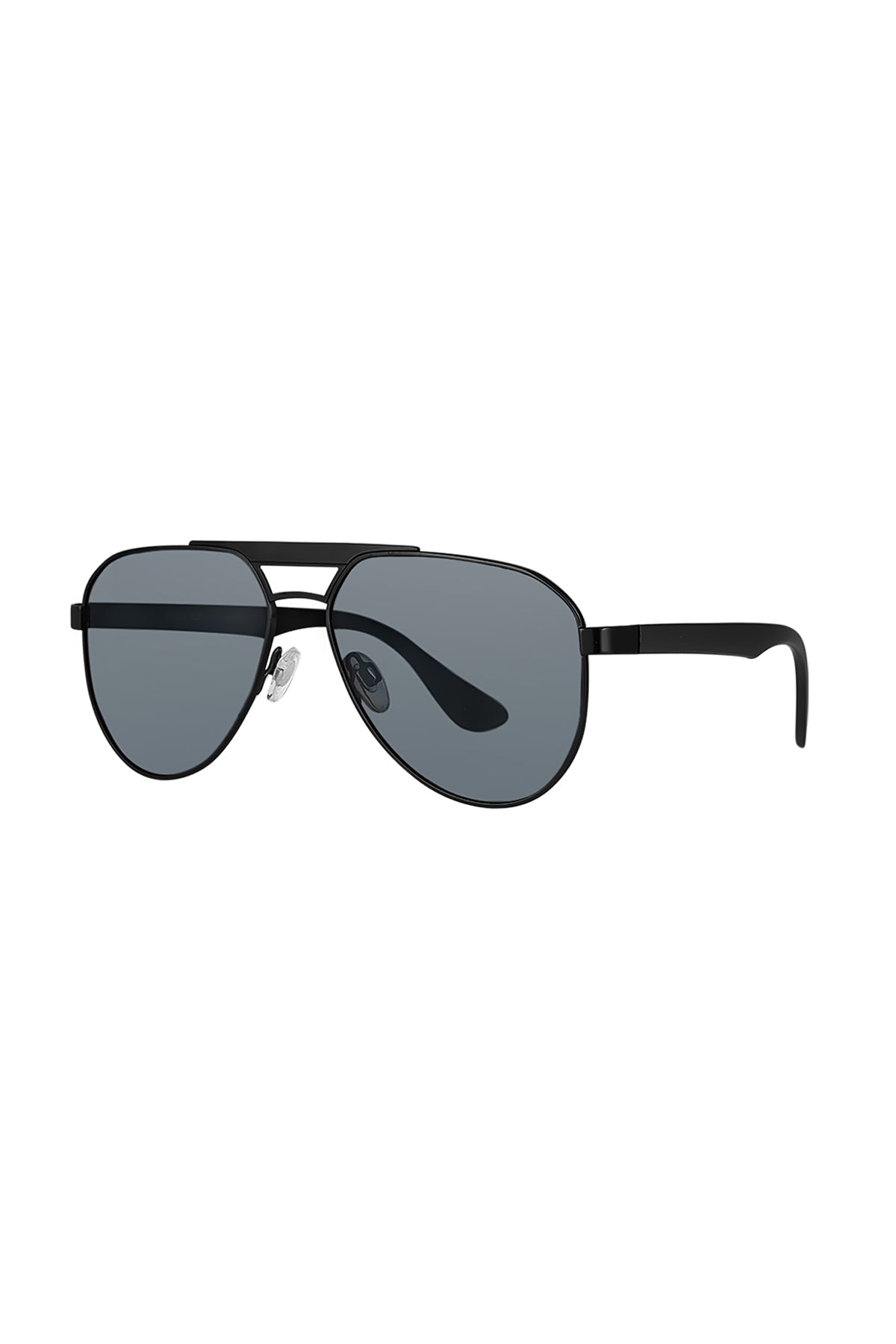 Daniel Klein Matte Black Aviator Sunglasses