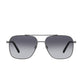 Daniel Klein Gunmetal Square Aviator Sunglasses