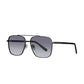Daniel Klein Gunmetal Square Aviator Sunglasses