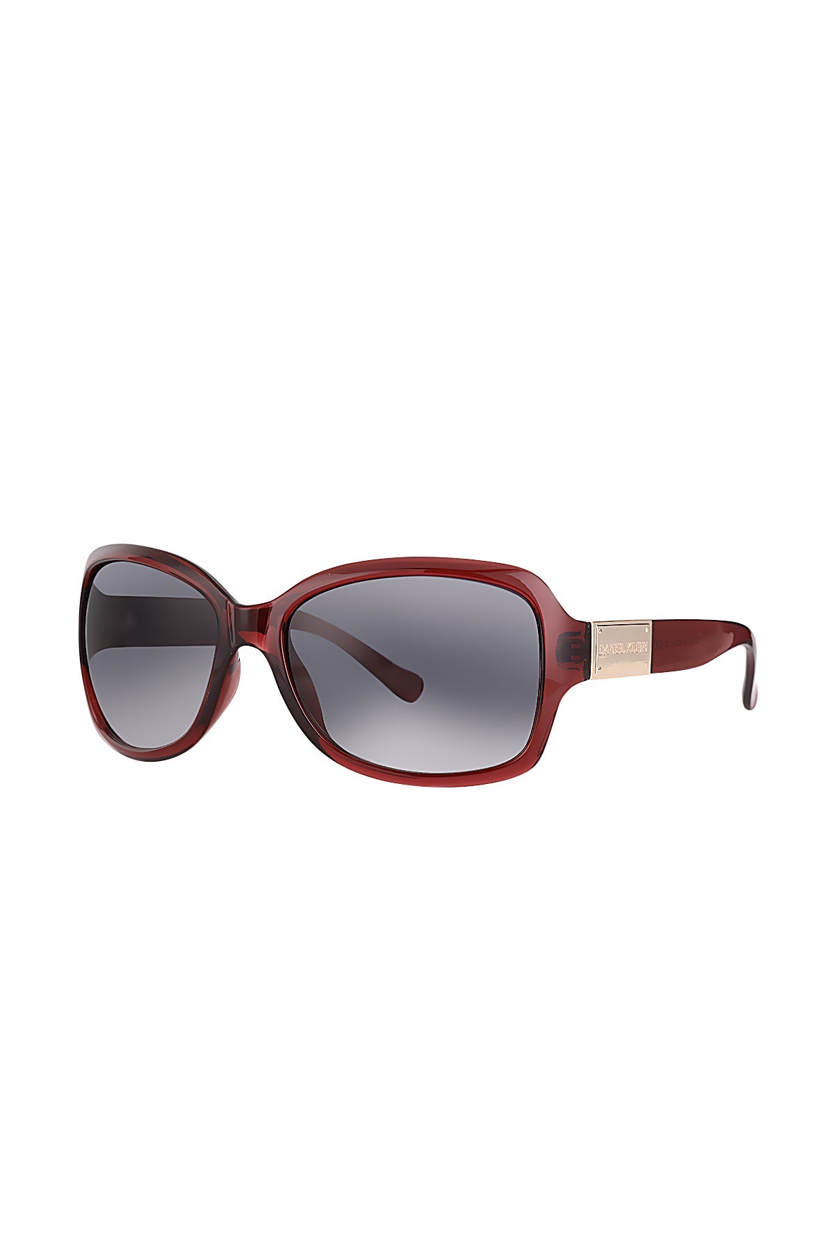 Daniel Klein Burgundy Oversized Square Sunglasses