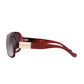 Daniel Klein Burgundy Oversized Square Sunglasses