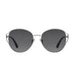 Daniel Klein Silver Round Geometric Sunglasses