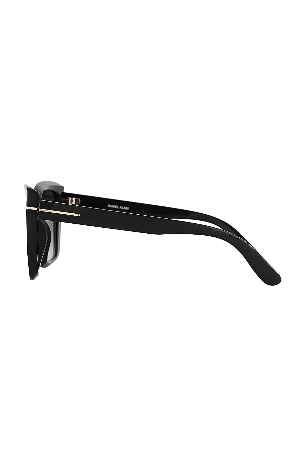 Daniel Klein Black Oversized Cat-Eye Sunglasses