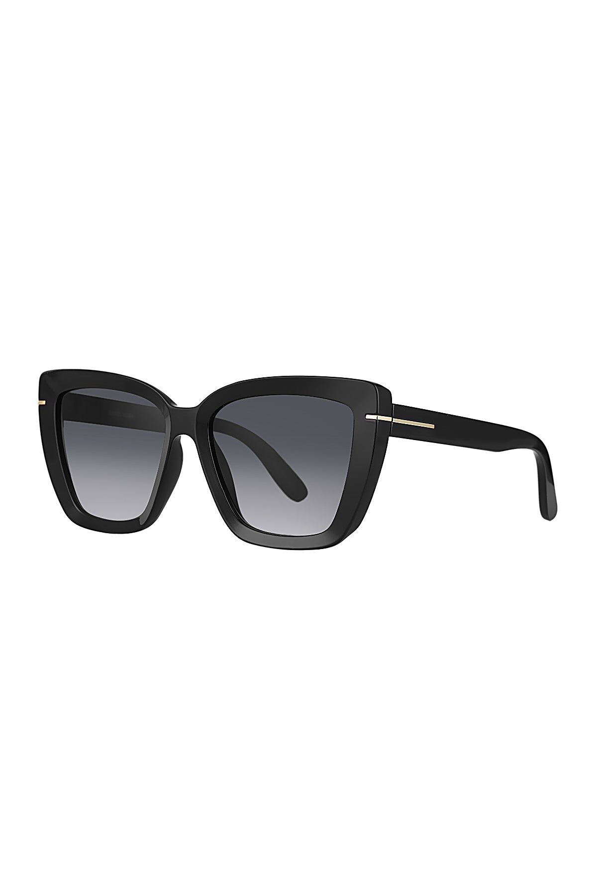 Daniel Klein Black Oversized Cat-Eye Sunglasses