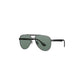 Daniel Klein Black Aviator Sunglasses with Green Lenses