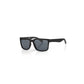 Daniel Klein Black Square Sunglasses - Smoke Grey Lenses - Black Accent