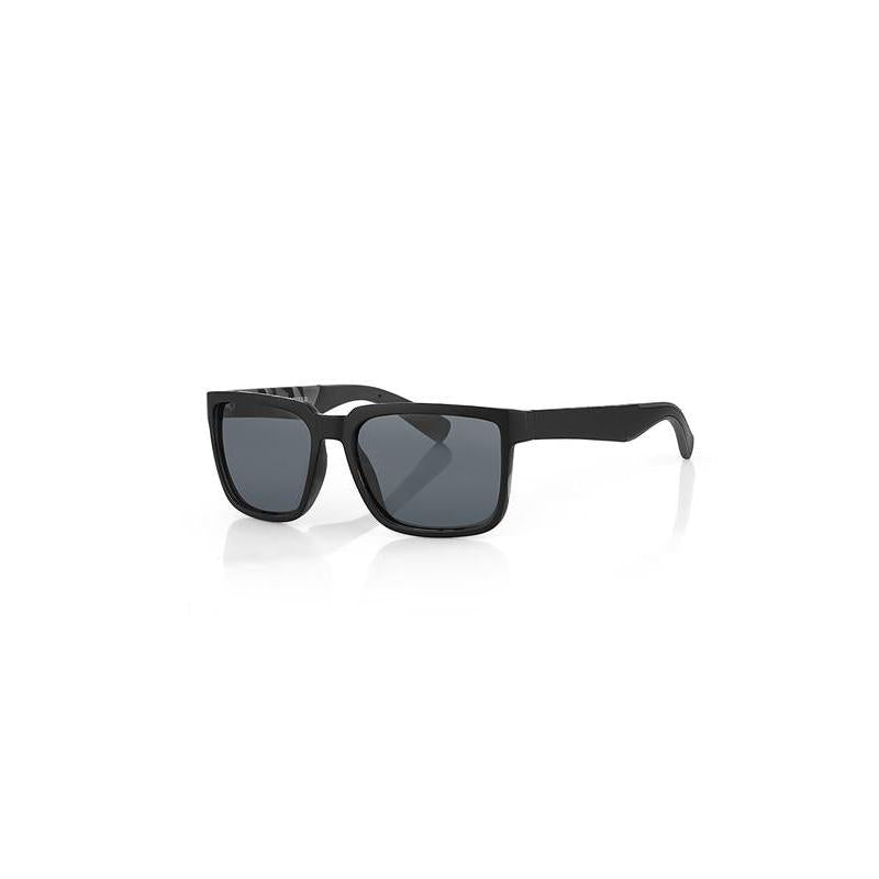 Daniel Klein Black Square Sunglasses - Smoke Grey Lenses - Black Accent