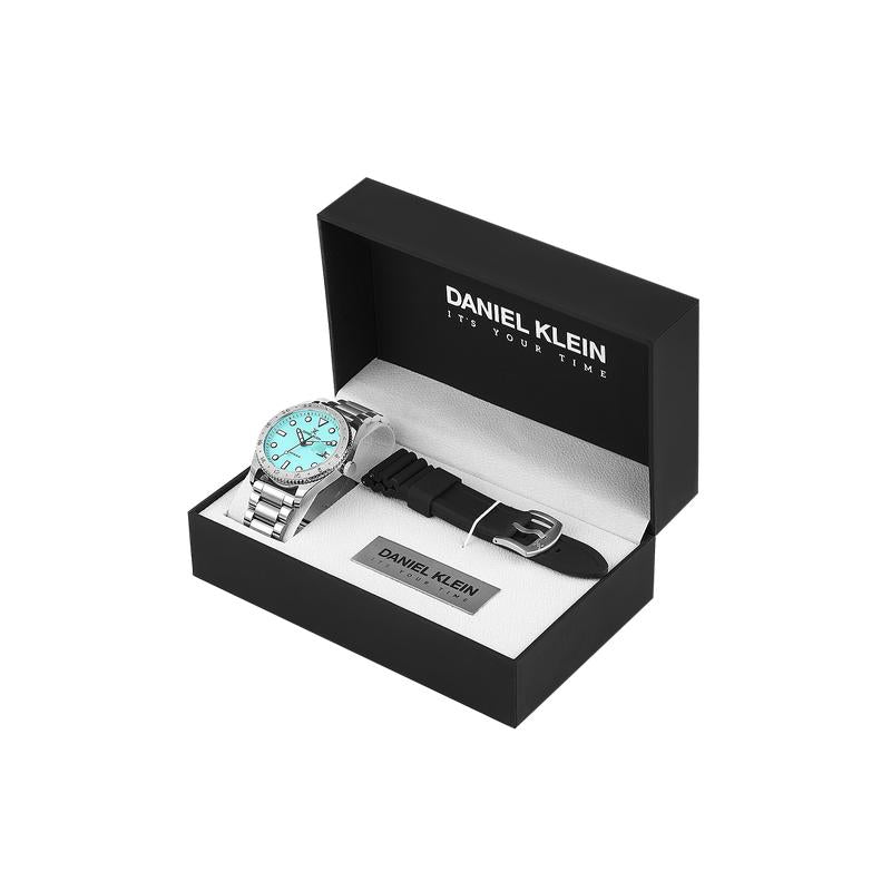 Daniel Klein Exclusive Blue Dial Multifunction Watch Set