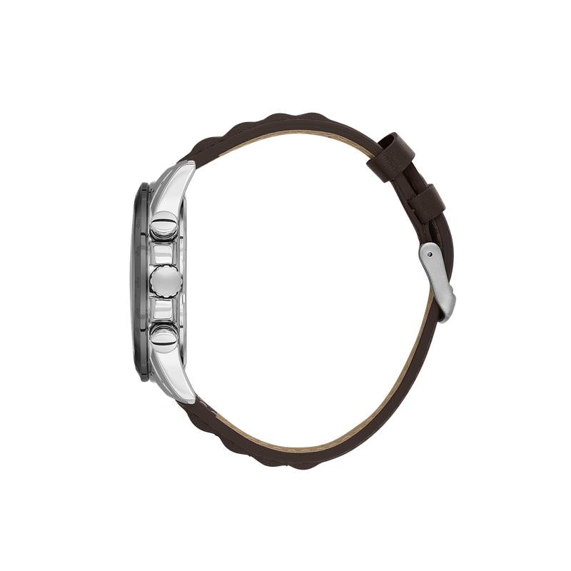 Daniel Klein Exclusive Men’s Multifunction Leather Strap Watch