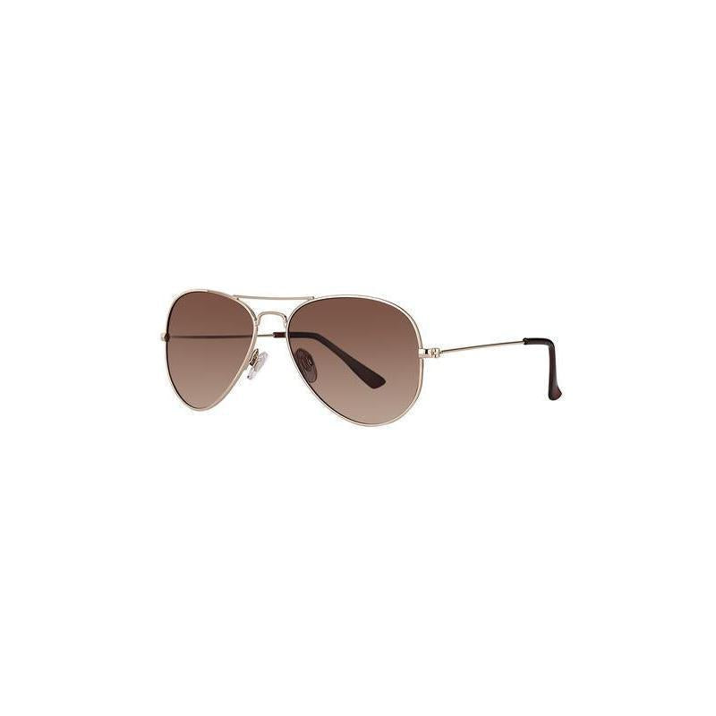 Daniel Klein Gold Aviator Sunglasses with Brown Gradient Lenses
