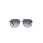 Daniel Klein Gunmetal Square Aviator Sunglasses