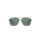 Daniel Klein Gunmetal Square Aviator Sunglasses with Green Lenses