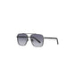 Daniel Klein Gunmetal Square Aviator Sunglasses