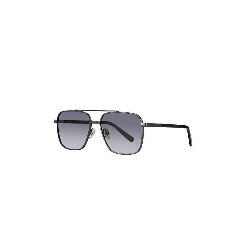 Daniel Klein Gunmetal Square Aviator Sunglasses