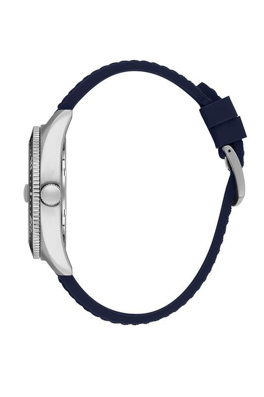 Daniel Klein Men’s Diver-Inspired Blue Dial Watch with Blue Silicone Strap