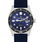 Daniel Klein Men’s Diver-Inspired Blue Dial Watch with Blue Silicone Strap