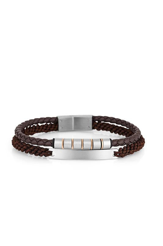 Daniel Klein Men's Leather Bracelet