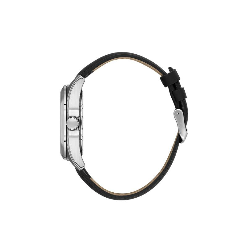 Daniel Klein Men’s Silver-Tone Watch with Black Dial