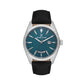 Daniel Klein Men’s Silver-Tone Watch with Turquoise Textured Dial