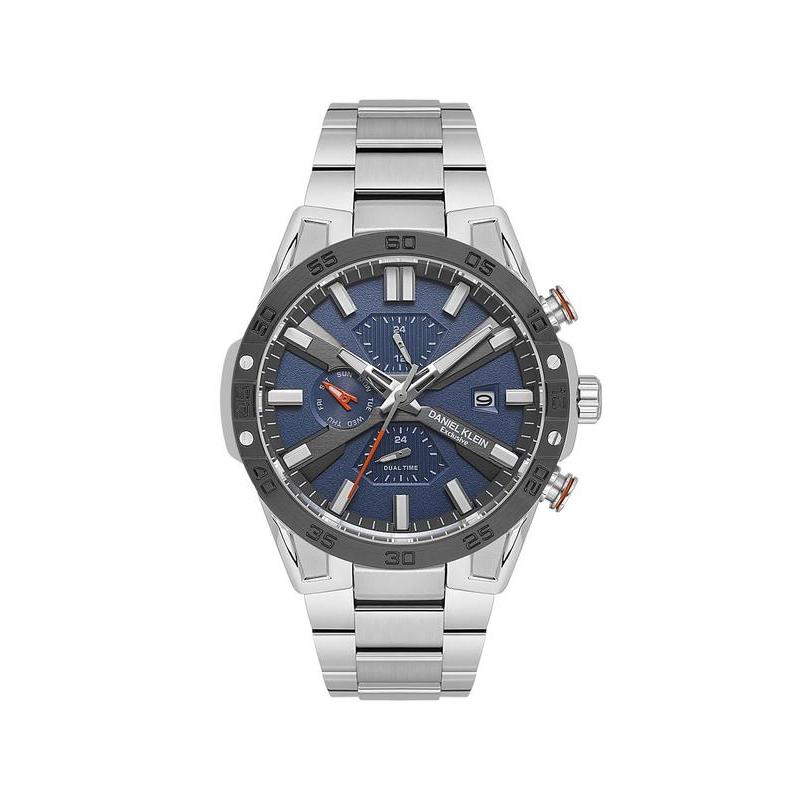 Daniel Klein Men’s Stainless Steel Dual Time Watch