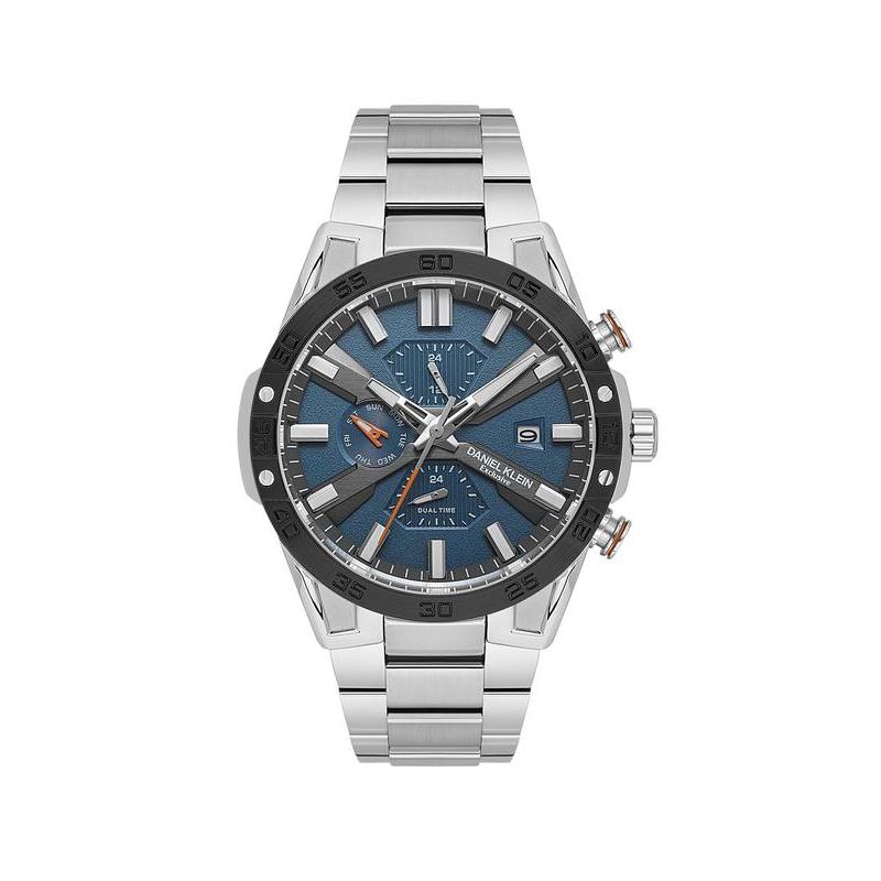 Daniel Klein Men’s Stainless Steel Dual Time Watch
