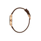 Daniel Klein Premium Gold Tone Brown Leather Watch