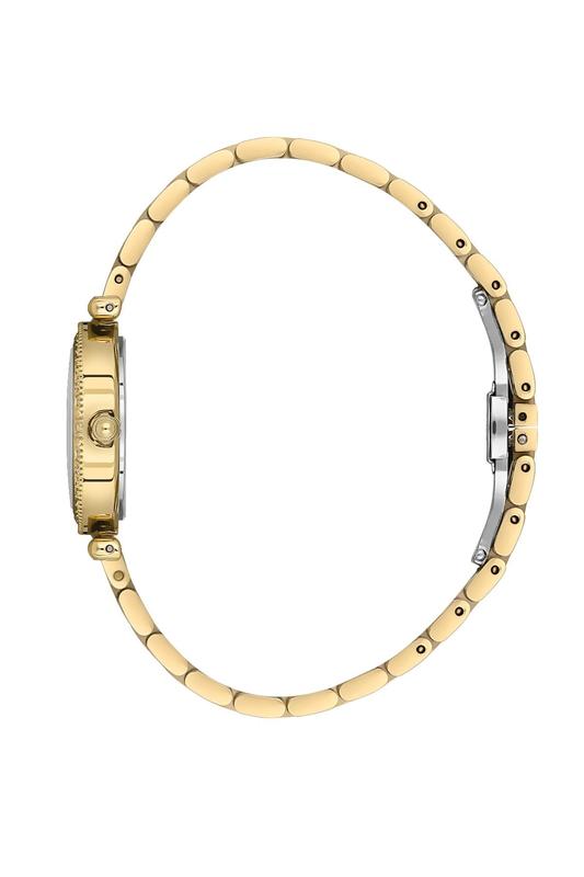 Daniel Klein Women’s Crystal-Set Gold-Tone Bracelet Watch