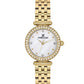 Daniel Klein Women’s Crystal-Set Gold-Tone Bracelet Watch