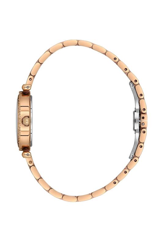 Daniel Klein Women’s Crystal-Set Rose Gold-Tone Bracelet Watch