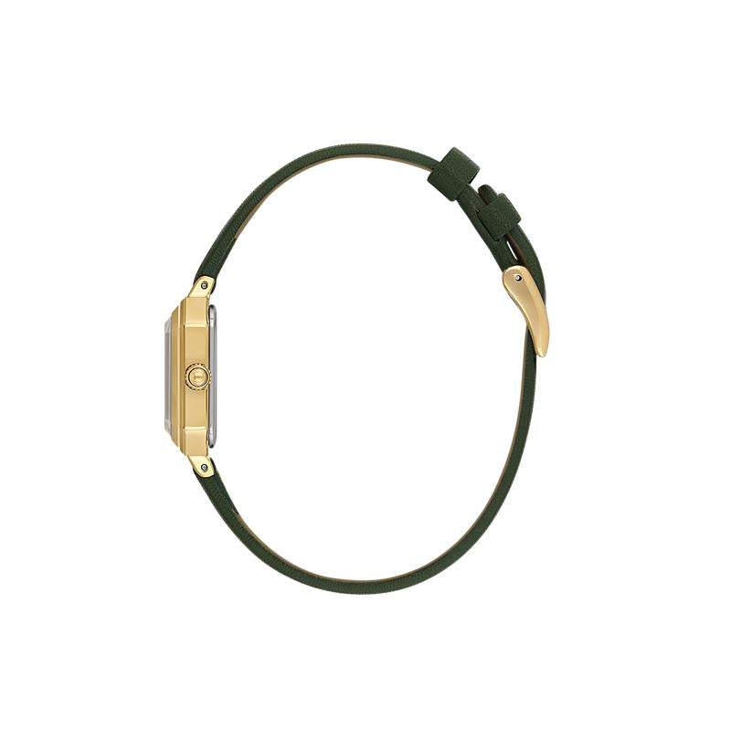 Daniel Klein Women’s Gold Square Case Watch with Green Dial