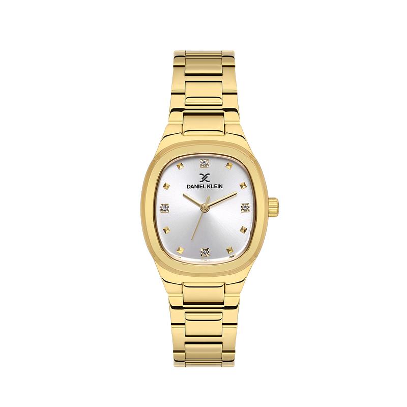 Daniel Klein Women’s Gold Stainless Steel Watch with Cushion Case