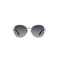 Daniel Klein Women’s Gold-Tone Round Sunglasses with Black Gradient Lenses