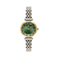 Daniel Klein Women’s Two-Tone Crystal Accent Watch with Green Sunray Dial