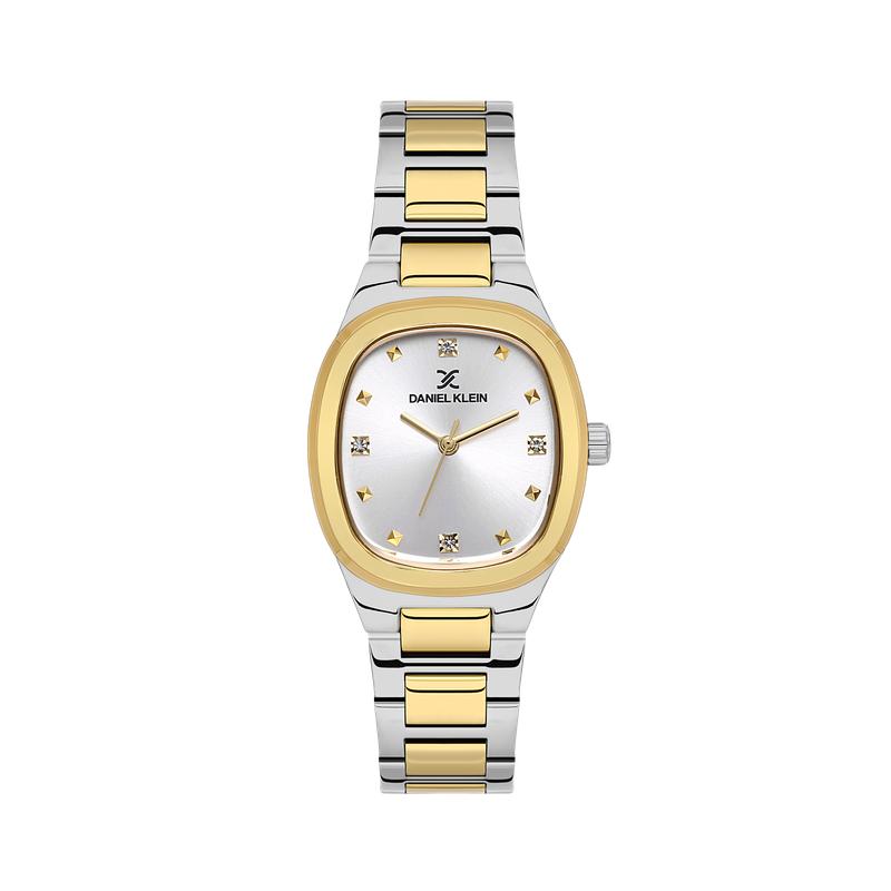 Daniel Klein Women’s Two-Tone Silver & Gold Watch with Cushion Case